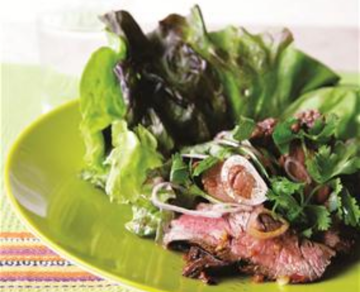 Thai-Style Marinated Flank Steak and Herb Salad Recipe