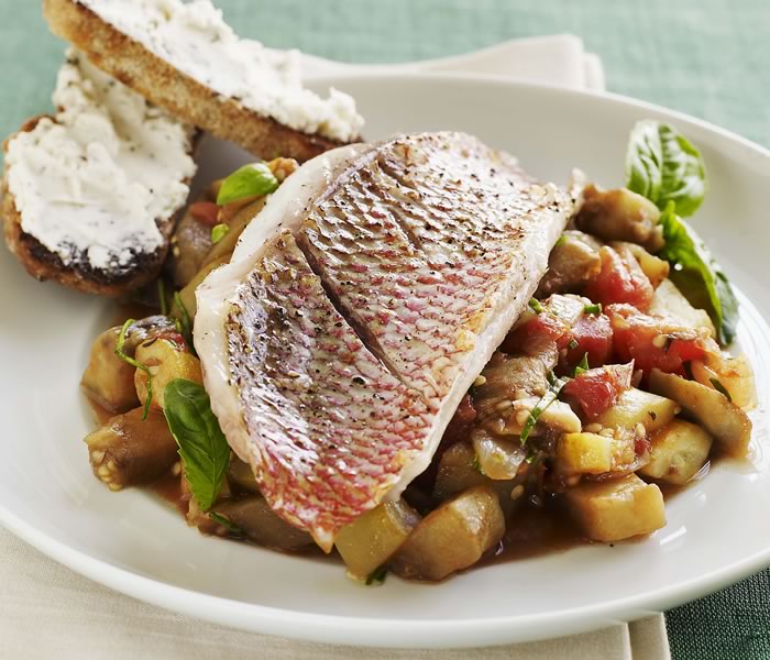 Ratatouille with Red Snapper