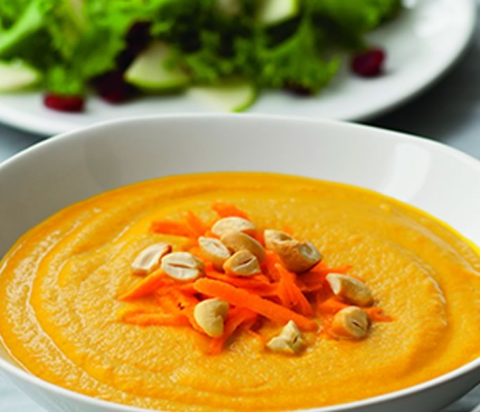 Savory Carrot-Cashew Soup