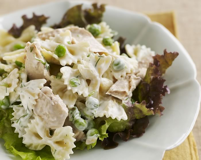 Pasta Salad with Salmon, Peas, and Herbs