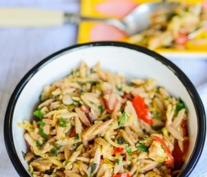 Orzo Garden Pilaf with Lemon and Herbs