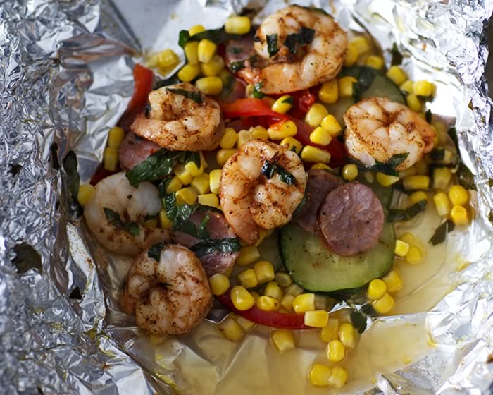 Cajun Shrimp in Foil Ellie Krieger
