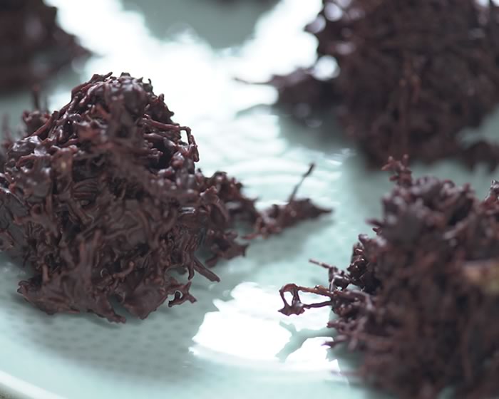 3 Ingredient Cherry Chocolate Haystacks