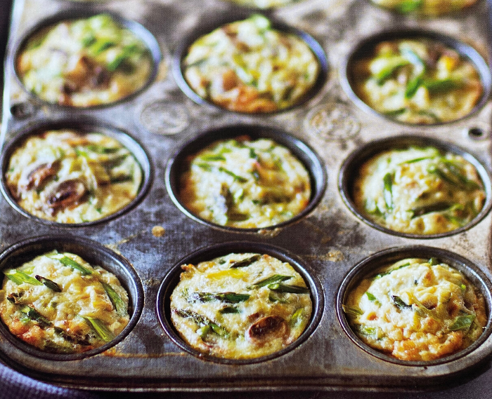 Mini Frittatas with Leeks and Asparagus