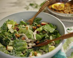 Green Salad with Chicken and Buttermilk Dressing