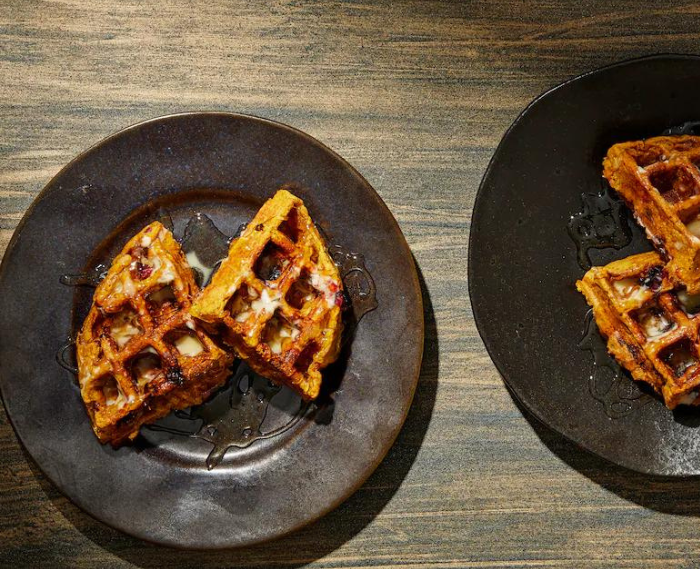 Pumpkin Cranberry Waffles