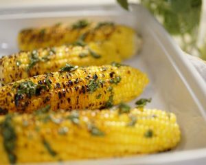 3- Ingredient Grilled Corn with Lime and Basil