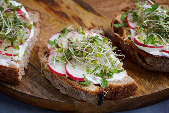 Spring Toast With Labneh