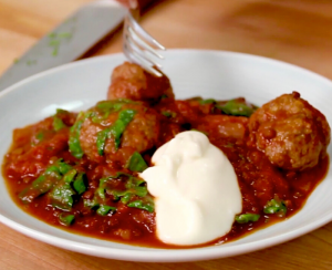 Lamb Meatballs with Lentils in an Aromatic Tomato Sauce