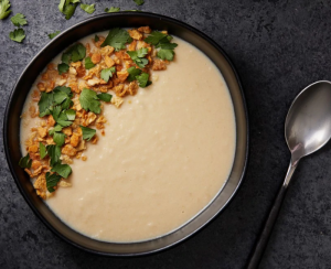 Creamy Celery Root Soup With Tahini