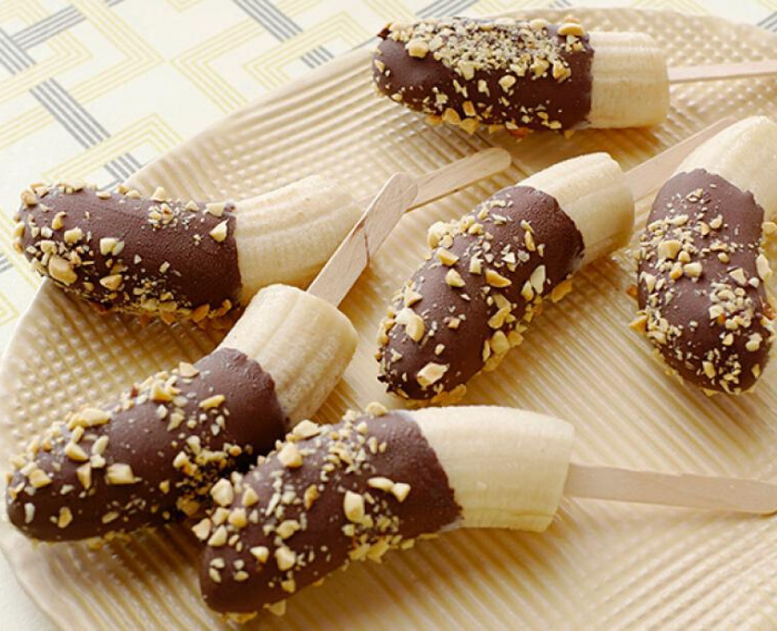 Chocolate Covered Banana Pops