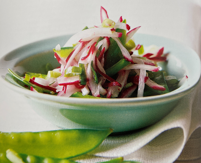 Snow Pea, Scallion, and Radish Salad