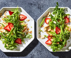 Grilled Chicken Paillards With Sugar Snap Pea and Strawberry Salad