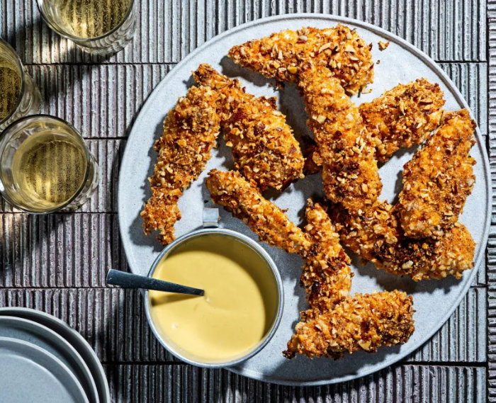 Crispy Chicken Tenders With Honey-Mustard Dipping Sauce