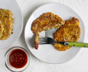 Corn and Crab Okonomiyaki