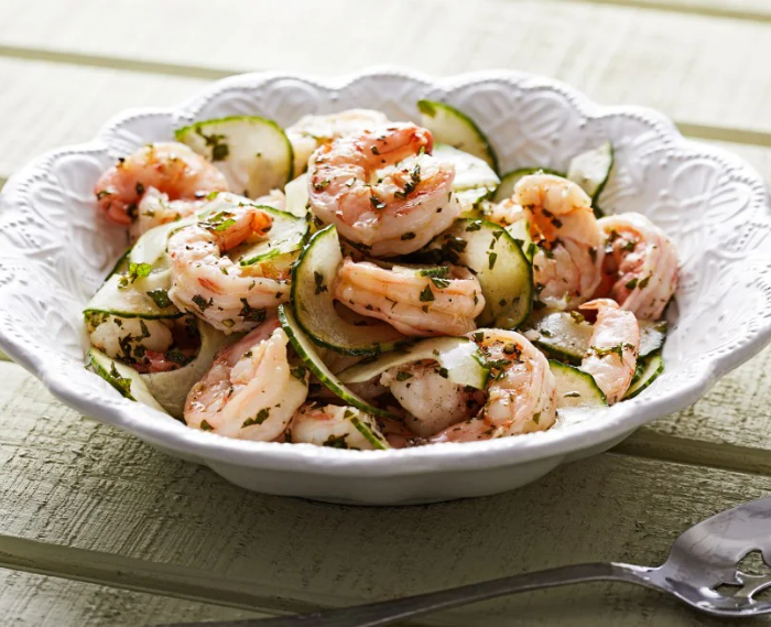 Shrimp Salad With Lime and Mint Dressing