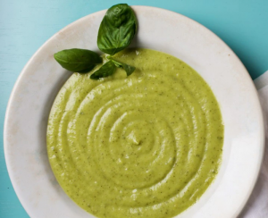 Chilled Zucchini Avocado Soup With Basil