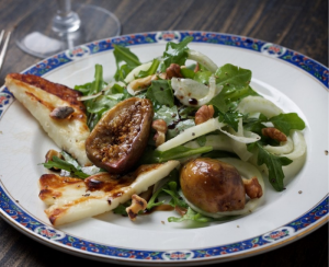 Grilled Halloumi and Fig Salad With Balsamic