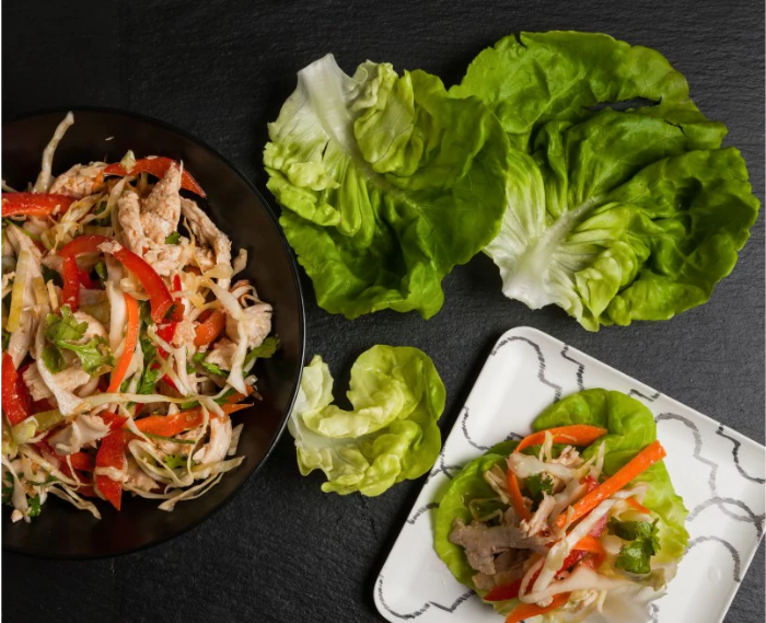 Shredded Chicken and Vegetable Salad with Soy Sesame Dressing