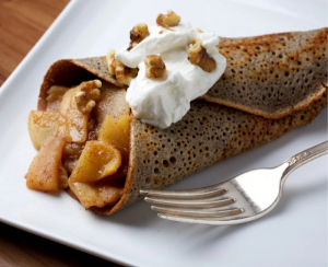 Buckwheat Crepes With Sauteed Apples