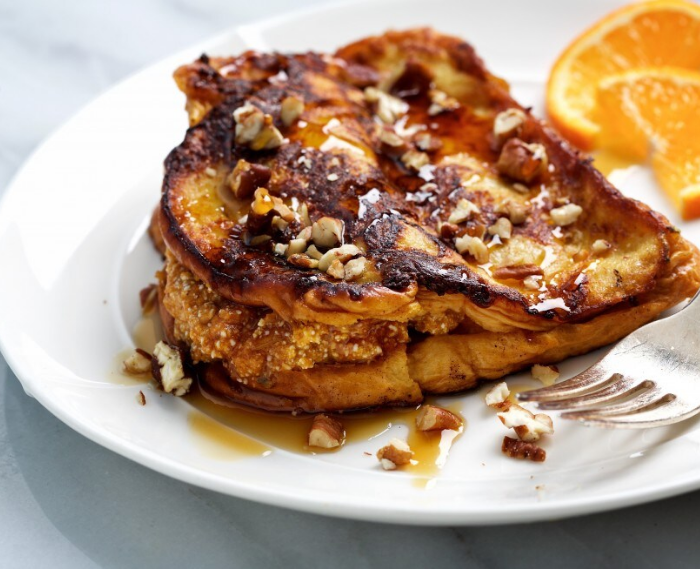 Pumpkin Stuffed French Toast