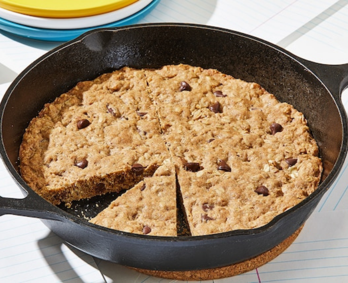 Oatmeal Chocolate Chip Skillet Cookie