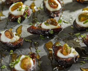 Figs With Goat Cheese, Pistachios and Mint