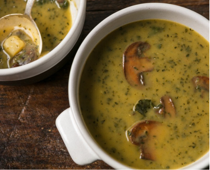 Caldo Verde with Mushrooms