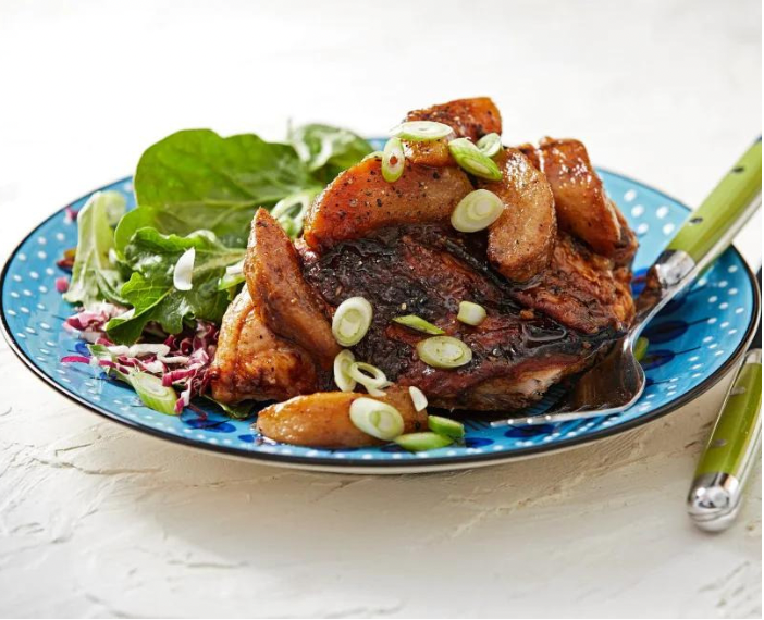 Miso-Ginger Roasted Chicken and Pears