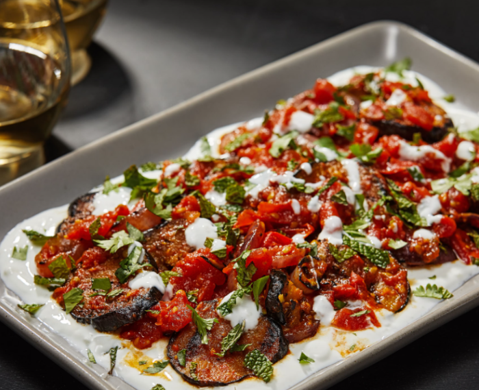 Afghan-Style Grilled Eggplant With Tomato Sauce, Yogurt and Herbs