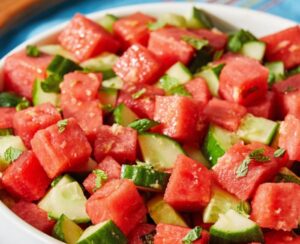 Watermelon and Cucumber Salad With Ginger, Lime and Mint