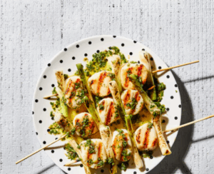 Grilled Scallops With Lemon-Herb Drizzle