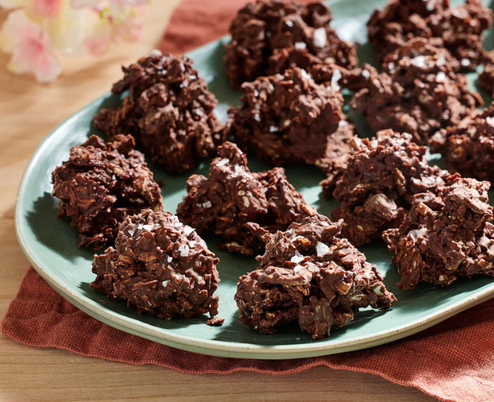 Chocolate Matzoh Clusters With Coconut and Dates